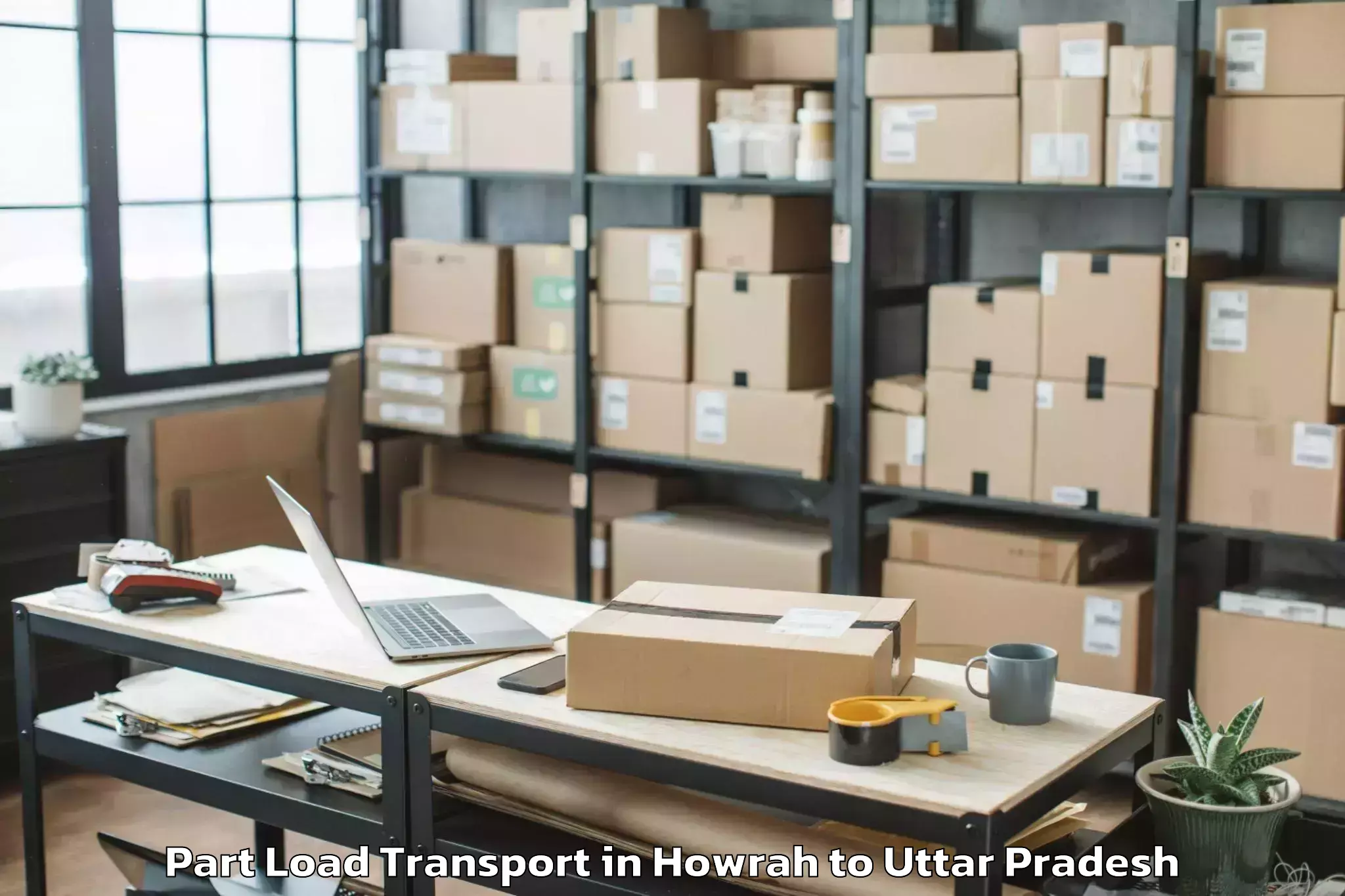 Reliable Howrah to Afzalgarh Part Load Transport